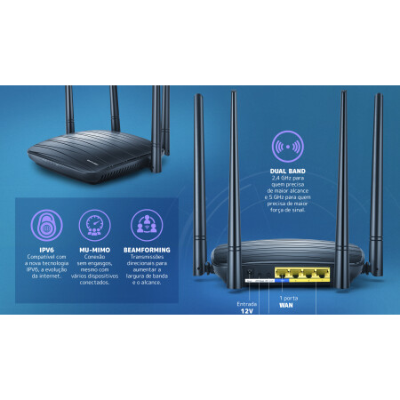 Router Inalamabrico  Multilaser Re018
